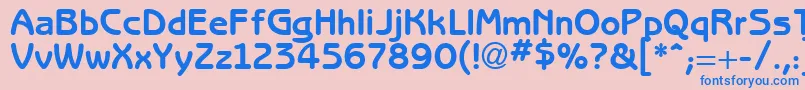 BertholdRegular Font – Blue Fonts on Pink Background