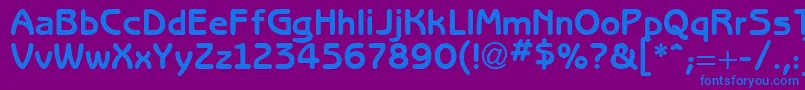 フォントBertholdRegular – 紫色の背景に青い文字