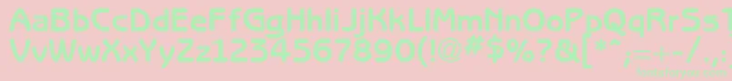 BertholdRegular Font – Green Fonts on Pink Background