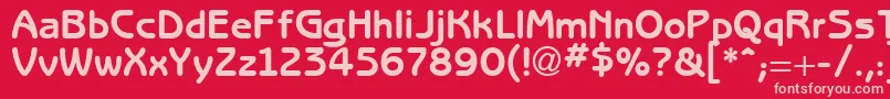 BertholdRegular Font – Pink Fonts on Red Background