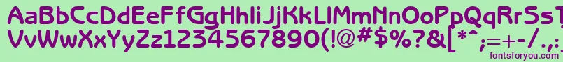 BertholdRegular Font – Purple Fonts on Green Background