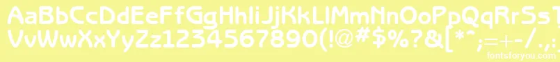 BertholdRegular Font – White Fonts on Yellow Background