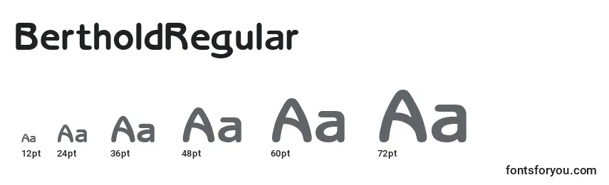 BertholdRegular Font Sizes