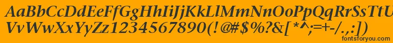 PrudentialBoldItalic Font – Black Fonts on Orange Background