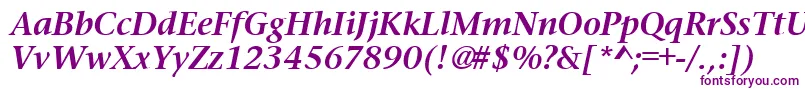 PrudentialBoldItalic-Schriftart – Violette Schriften