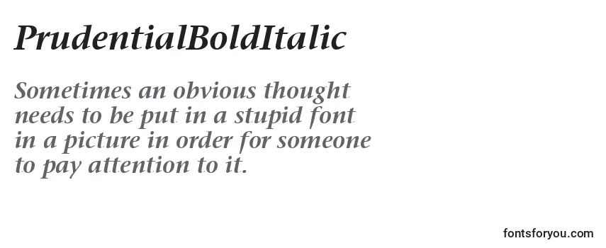PrudentialBoldItalic Font