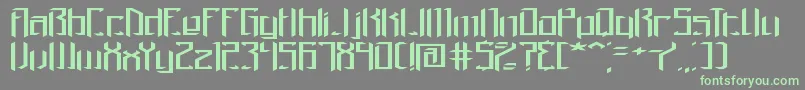 BrigadoomWideBrk Font – Green Fonts on Gray Background