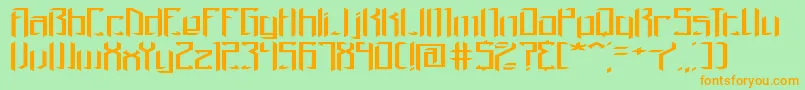 BrigadoomWideBrk Font – Orange Fonts on Green Background