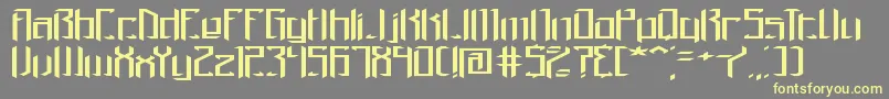 BrigadoomWideBrk Font – Yellow Fonts on Gray Background