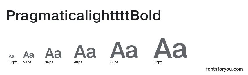 Размеры шрифта PragmaticalighttttBold