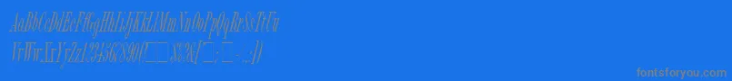 BordeauxItalicLetPlain.1.0-Schriftart – Graue Schriften auf blauem Hintergrund