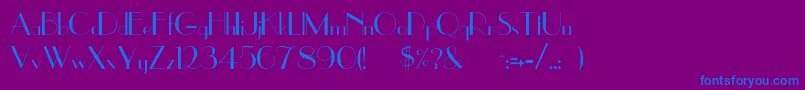 Eastside Font – Blue Fonts on Purple Background