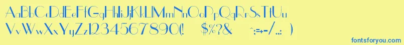 Weitere Informationen zur Eastside-Schriftart Eastside-Schriftart – Blaue Schriften auf gelbem Hintergrund