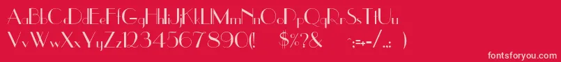 Eastside-Schriftart – Rosa Schriften auf rotem Hintergrund