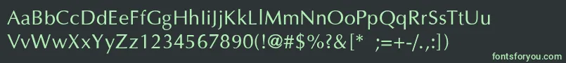 フォントOptimaThin – 黒い背景に緑の文字