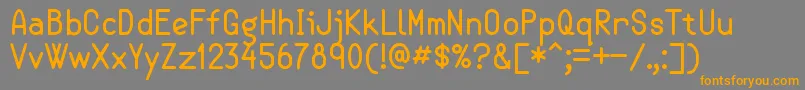 Semi Font – Orange Fonts on Gray Background