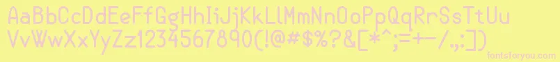 Semi Font – Pink Fonts on Yellow Background