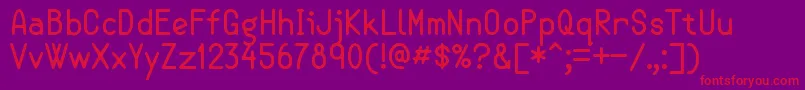 Semi Font – Red Fonts on Purple Background