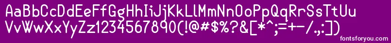 Semi Font – White Fonts on Purple Background