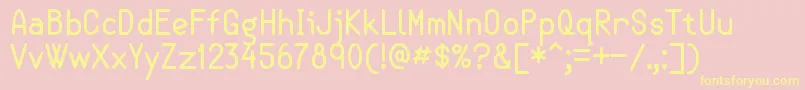 Semi Font – Yellow Fonts on Pink Background