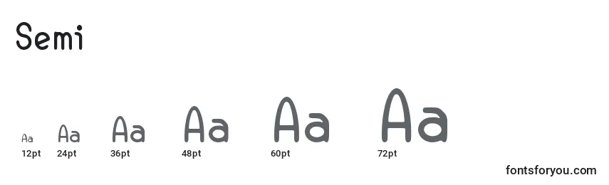 Semi Font Sizes