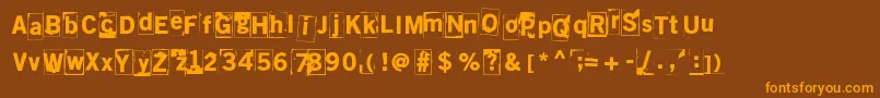 Lumihyeena Font – Orange Fonts on Brown Background