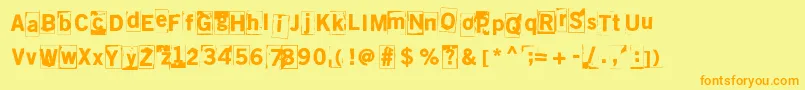 Lumihyeena Font – Orange Fonts on Yellow Background