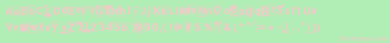 Lumihyeena Font – Pink Fonts on Green Background