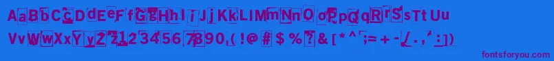 Lumihyeena Font – Purple Fonts on Blue Background