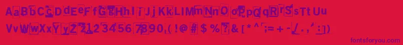 Lumihyeena Font – Purple Fonts on Red Background