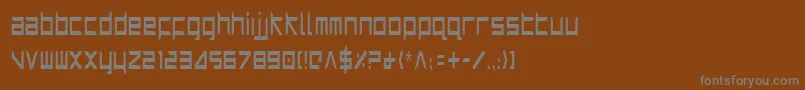 フォントHarric – 茶色の背景に灰色の文字