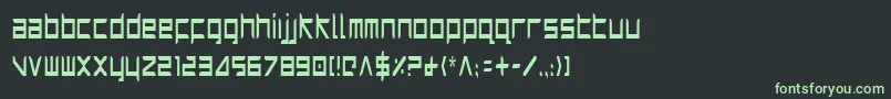 フォントHarric – 黒い背景に緑の文字