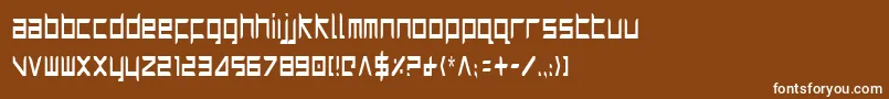 フォントHarric – 茶色の背景に白い文字