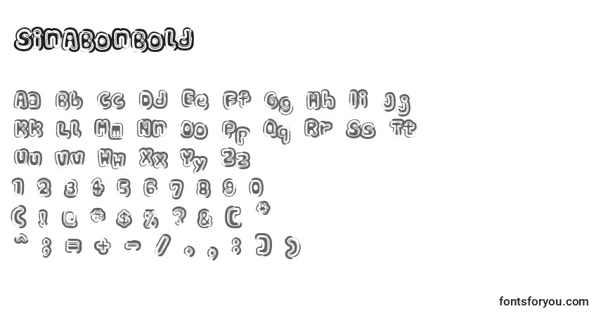 Fuente SinABonBold - alfabeto, números, caracteres especiales