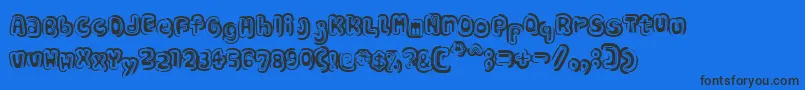 SinABonBold Font – Black Fonts on Blue Background