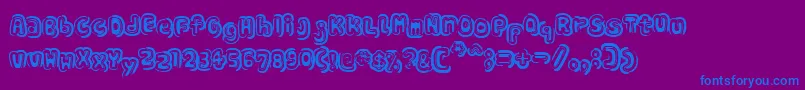 SinABonBold Font – Blue Fonts on Purple Background