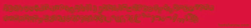 Police SinABonBold – polices brunes sur fond rouge
