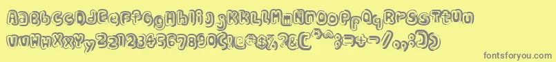 SinABonBold Font – Gray Fonts on Yellow Background