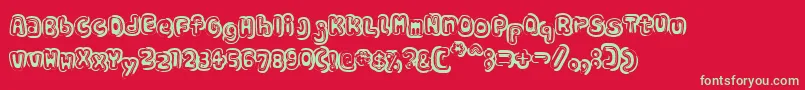 SinABonBold Font – Green Fonts on Red Background