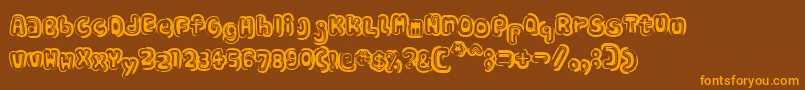 SinABonBold Font – Orange Fonts on Brown Background