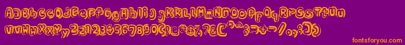 SinABonBold Font – Orange Fonts on Purple Background