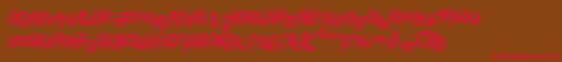 SinABonBold Font – Red Fonts on Brown Background