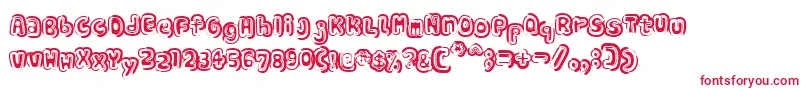 SinABonBold Font – Red Fonts on White Background