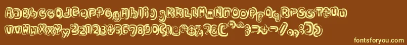 SinABonBold Font – Yellow Fonts on Brown Background