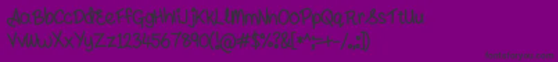 Andyallshort-Schriftart – Schwarze Schriften auf violettem Hintergrund