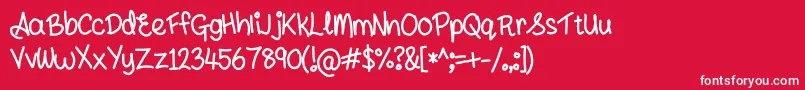 Andyallshort Font – White Fonts on Red Background