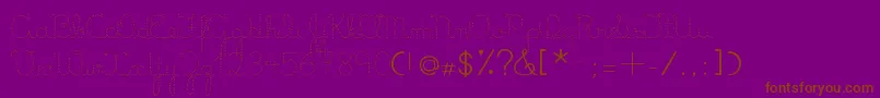 フォントLumenDots – 紫色の背景に茶色のフォント