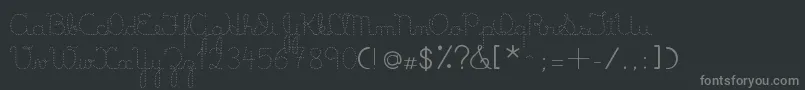 LumenDots-Schriftart – Graue Schriften auf schwarzem Hintergrund