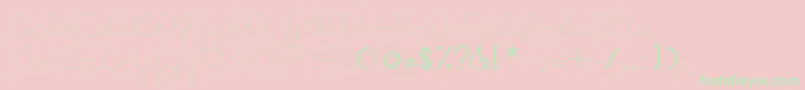 LumenDots Font – Green Fonts on Pink Background