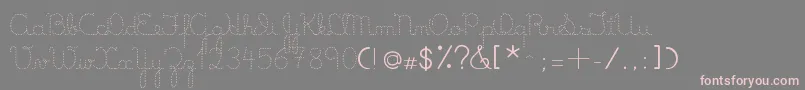LumenDots-fontti – vaaleanpunaiset fontit harmaalla taustalla